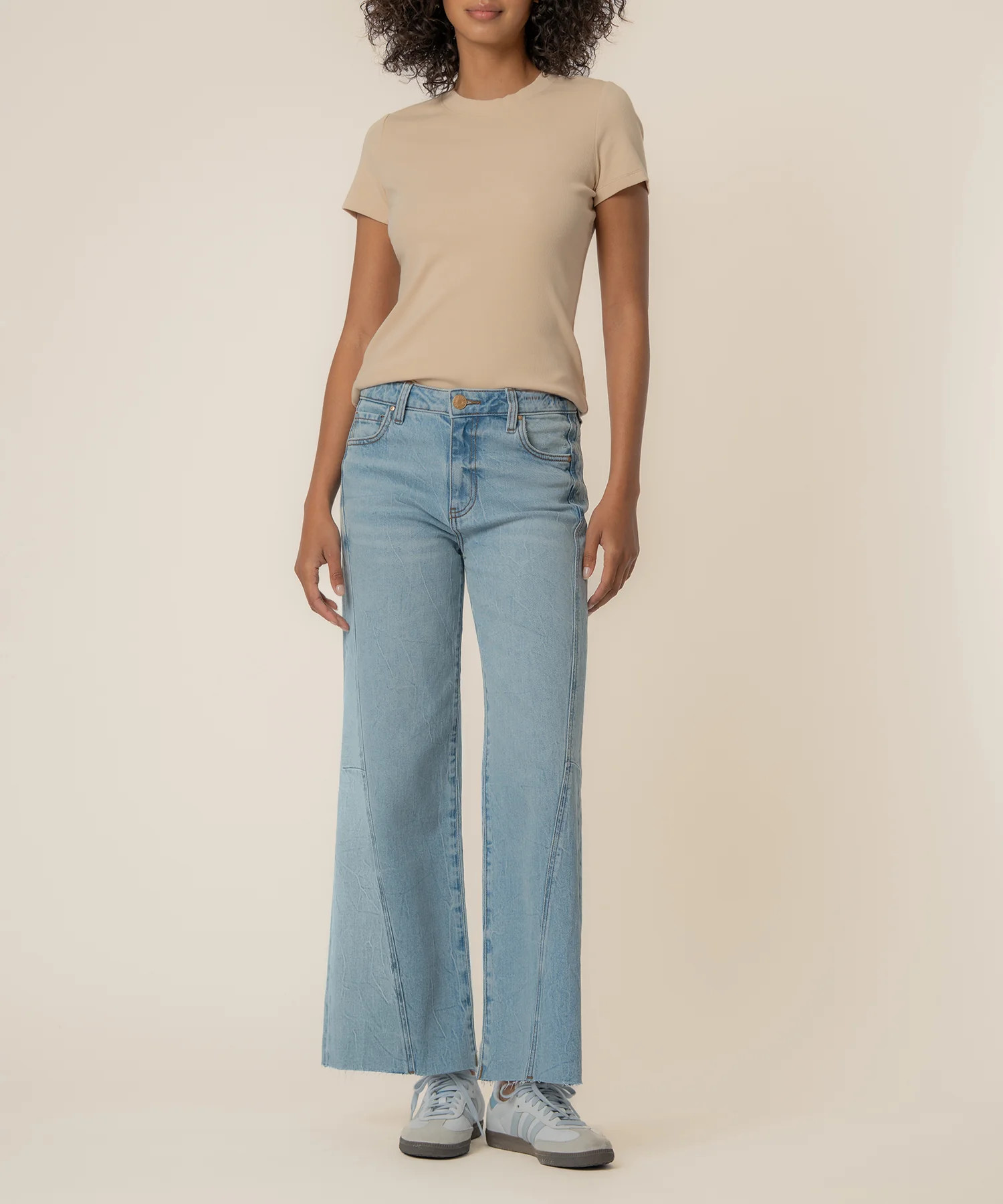 Meg High Rise Wide Leg, Long Inseam in Imagination Wash - Kut from the Kloth | Kut From Kloth
