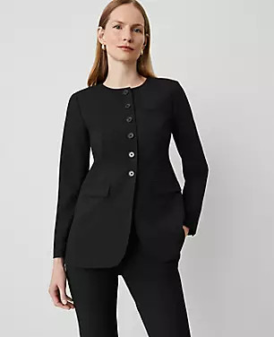 The Curved Hem Jacket in Seasonless Stretch | Ann Taylor