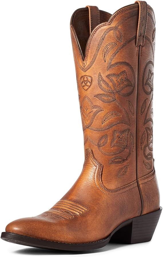 Ariat Heritage Round Toe Western Boots - Women’s Leather Cowgirl Boots | Amazon (US)