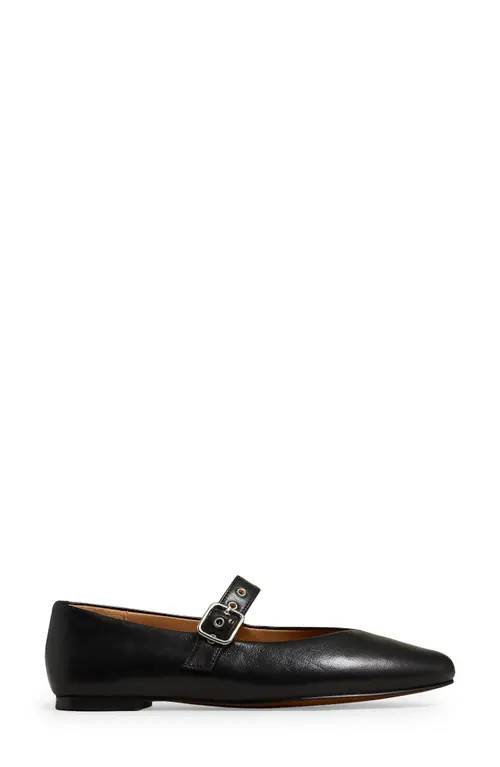 Madewell Beverley Mary Jane Flat in True Black at Nordstrom, Size 11 | Nordstrom