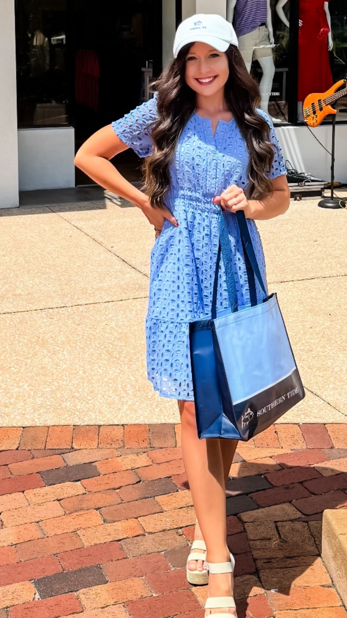 Blue sundress and wedges 

#LTKFindsUnder50 #LTKWorkwear #LTKSeasonal