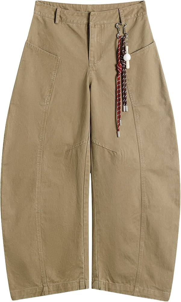 Aelfric Eden Baseball Chain Baggy Barrel Pants for Women Men Wide Leg Streetwear Casual Unisex Lo... | Amazon (US)