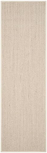 SAFAVIEH Natural Fiber Collection Area Rug - 6' x 9', Marble & Beige, Border Sisal Design, Easy C... | Amazon (US)