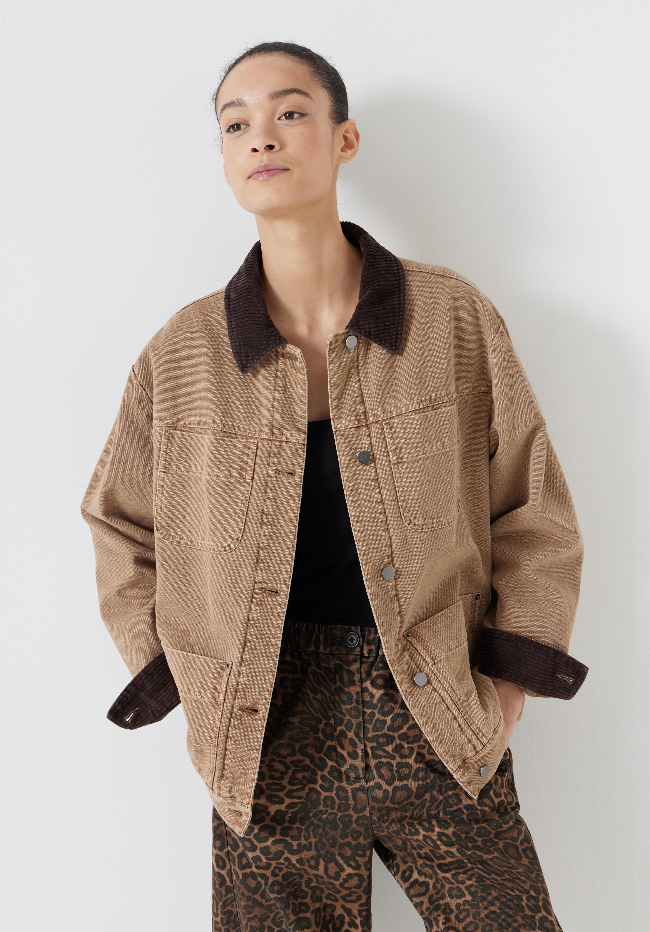 Cord Collar Barn Jacket | Hush UK