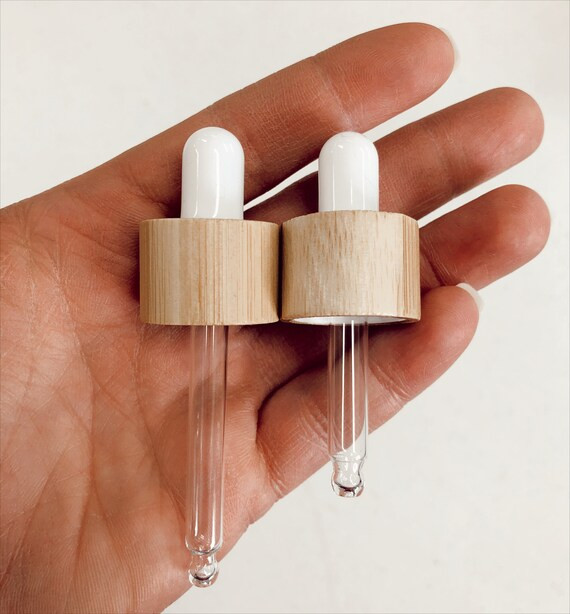 BAMBOO Droppers for 15ml and 5ml Essential Oil Bottles. 2 sizes- 5ml and 15ml. 3 pack. | Etsy (US)