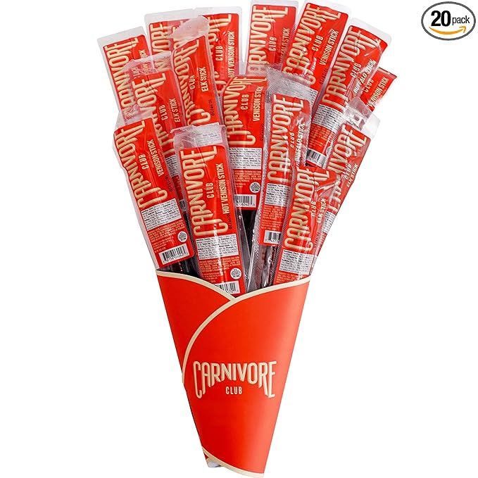 Carnivore Club Exotic Jerky Bouquet - Includes 20 Delicious Exotic Meat Sticks in 4 Flavors - Jer... | Amazon (US)
