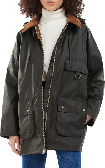 Barbour Highclere Hooded Waxed Jacket | Nordstrom | Nordstrom