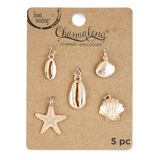 Charmalong™ Gold Shell Charms by Bead Landing™ | Michaels | Michaels Stores