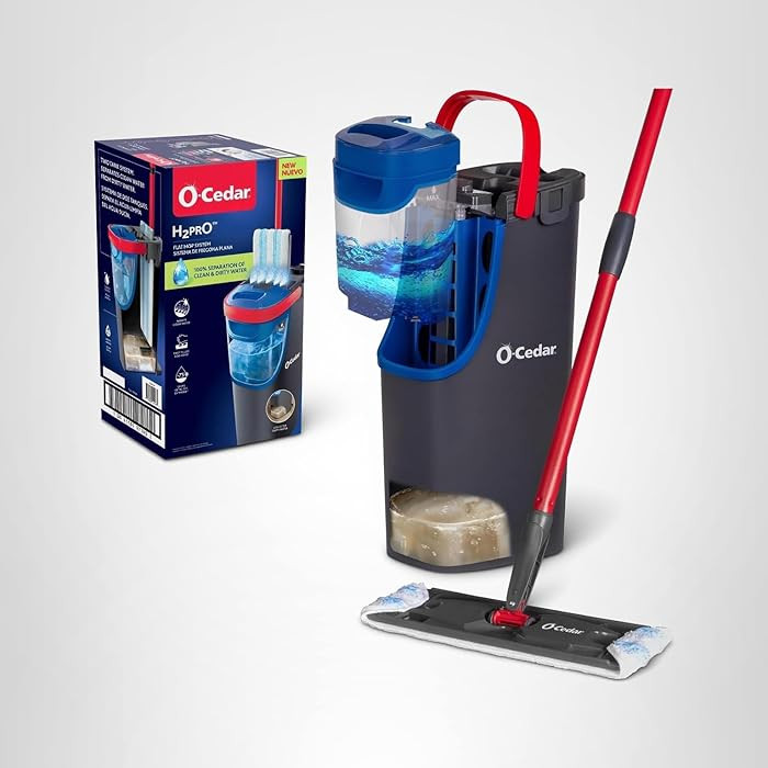 O-Cedar H2prO Flat Mop System | Quick Cleaning Tool | Clean with Clean Water | Machine Washable R... | Amazon (US)
