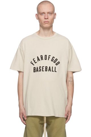 Beige 'Baseball' T-Shirt | SSENSE