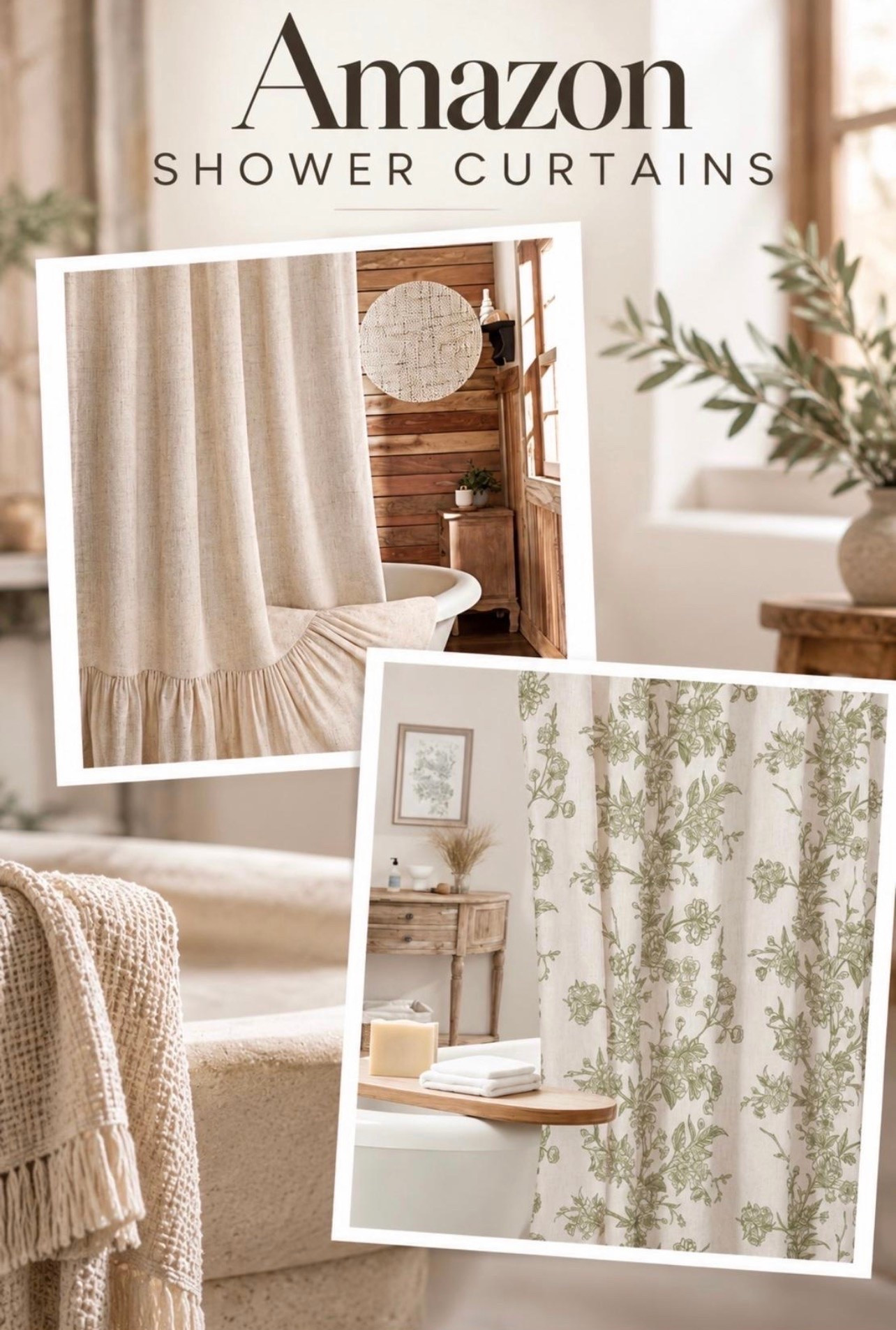 This is your sign to change your shower curtain.  These linen inspired ones are so pretty and addd the chic elevated look
by adding neural aesthetics to your bathroom #neutralbarhroom #showercurtain