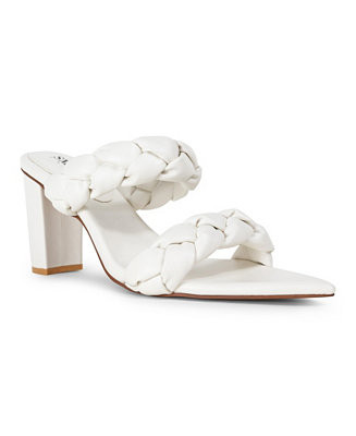 Women's Sienna Double Band Braided Block Heel Dress Sandals - Extended Sizes 10-14 | Macy's
