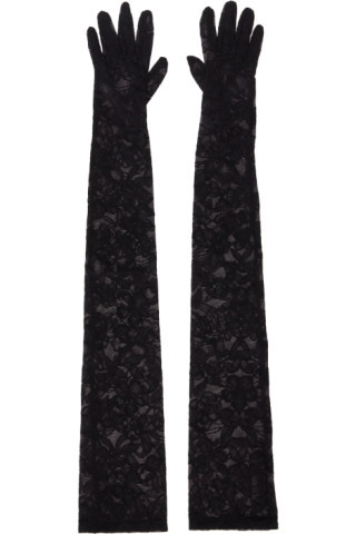 Versace - Black Lace Gloves | SSENSE