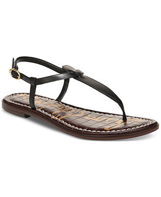 Sam Edelman Women's Gigi T-Strap Flat Sandals - Macy's | Macy's