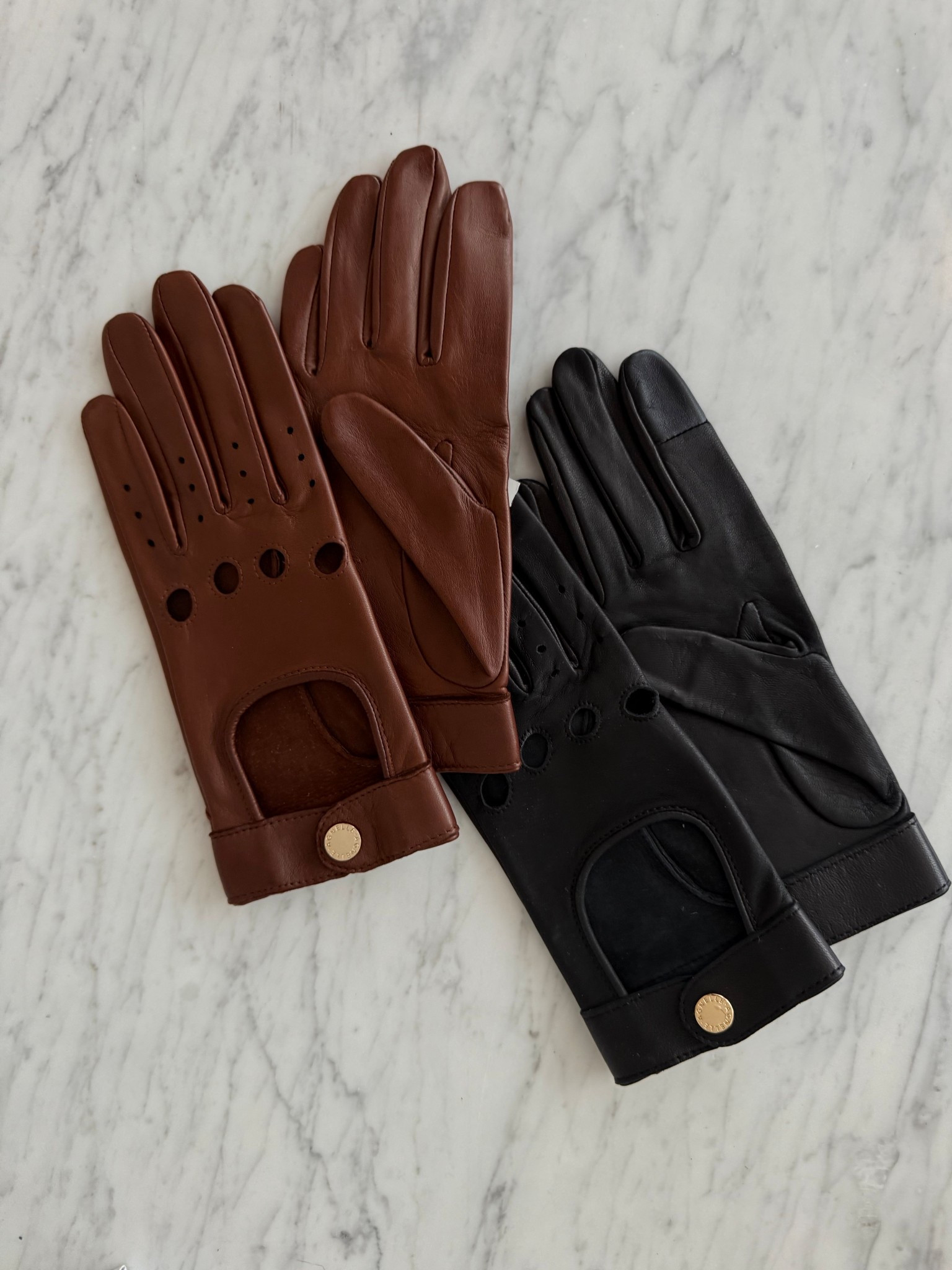 Leather gloves winter style 
