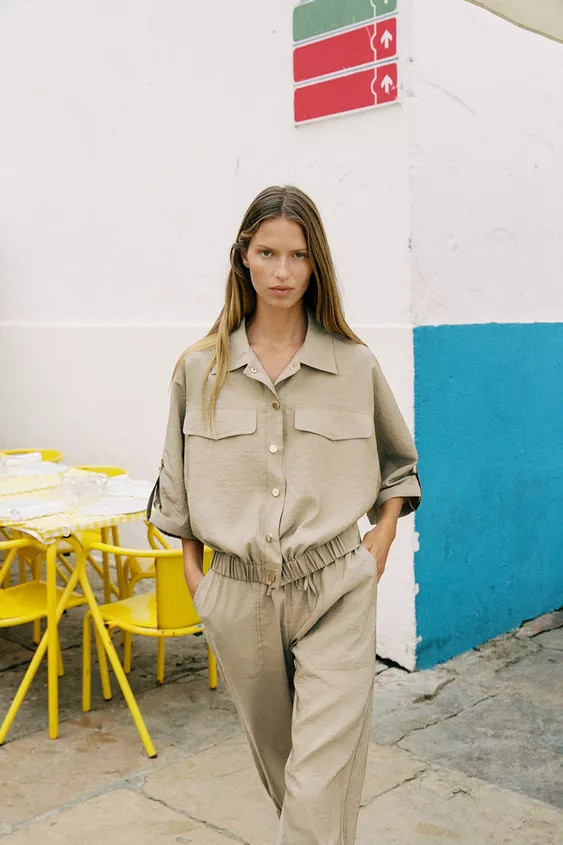 SHORT SLEEVE SAFARI SHIRT | Zara US