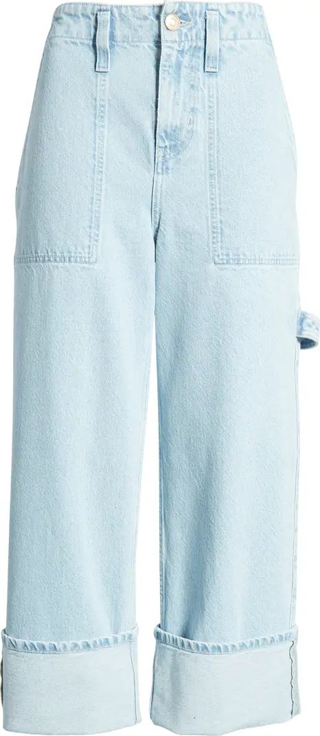 Free People Major Leagues Wide Leg Crop Jeans | Nordstrom | Nordstrom