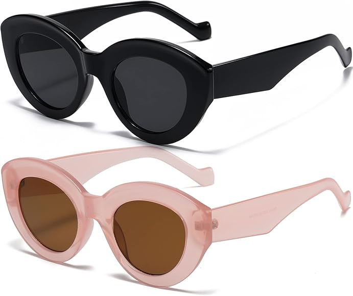 AIEYEZO Cat Eye Sunglasses for Women Diamond Cutting Lens Fashion Vintage Rimless Sun Glasses Gra... | Amazon (CA)