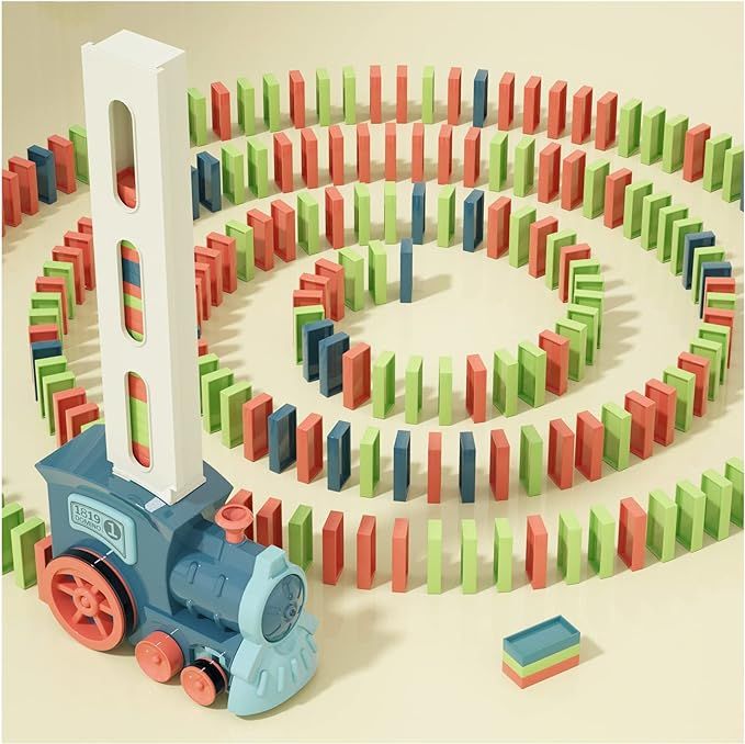 Kids Games Domino Train Toys: 180PCS Automatic Stacking Creative Game 3+ Year Old - Stem Montesso... | Amazon (US)
