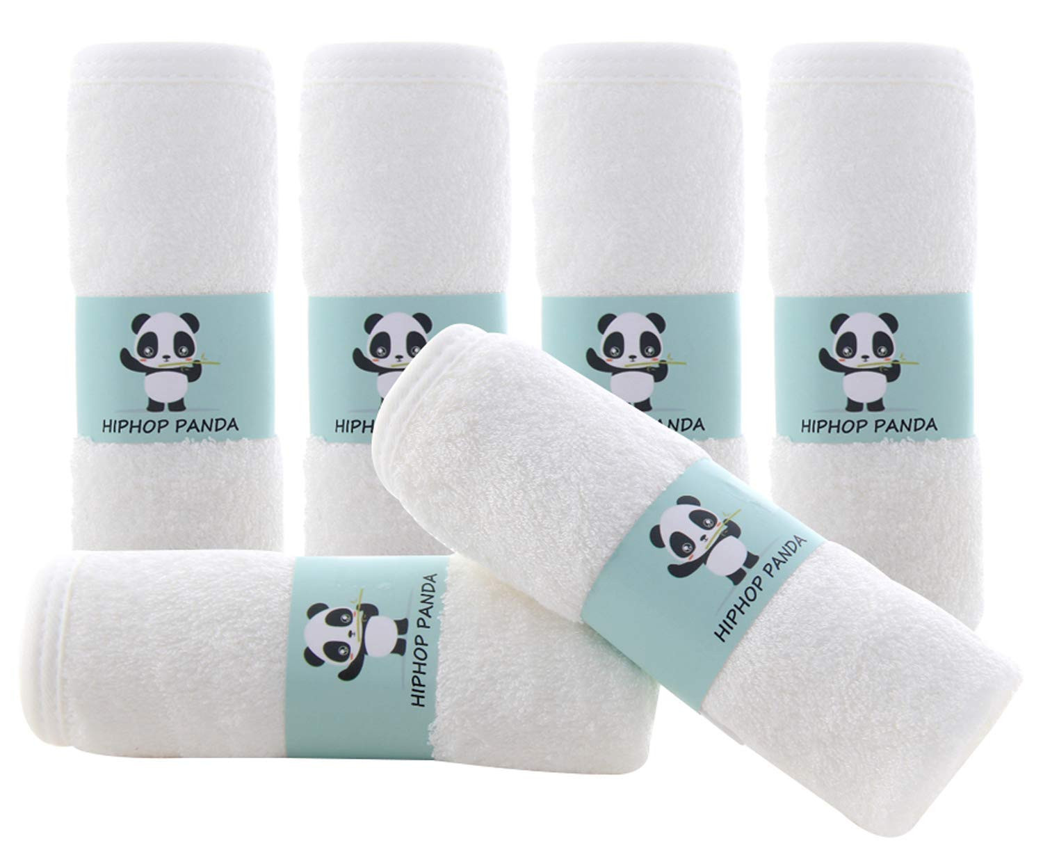 HIPHOP PANDA Baby Washcloths, Rayon Made from Bamboo - 2 Layer Soft Absorbent Newborn Bath Face T... | Amazon (US)