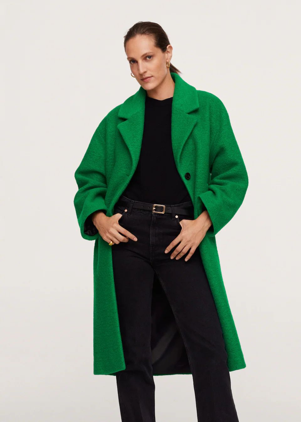 Oversize wool coat | MANGO (US)