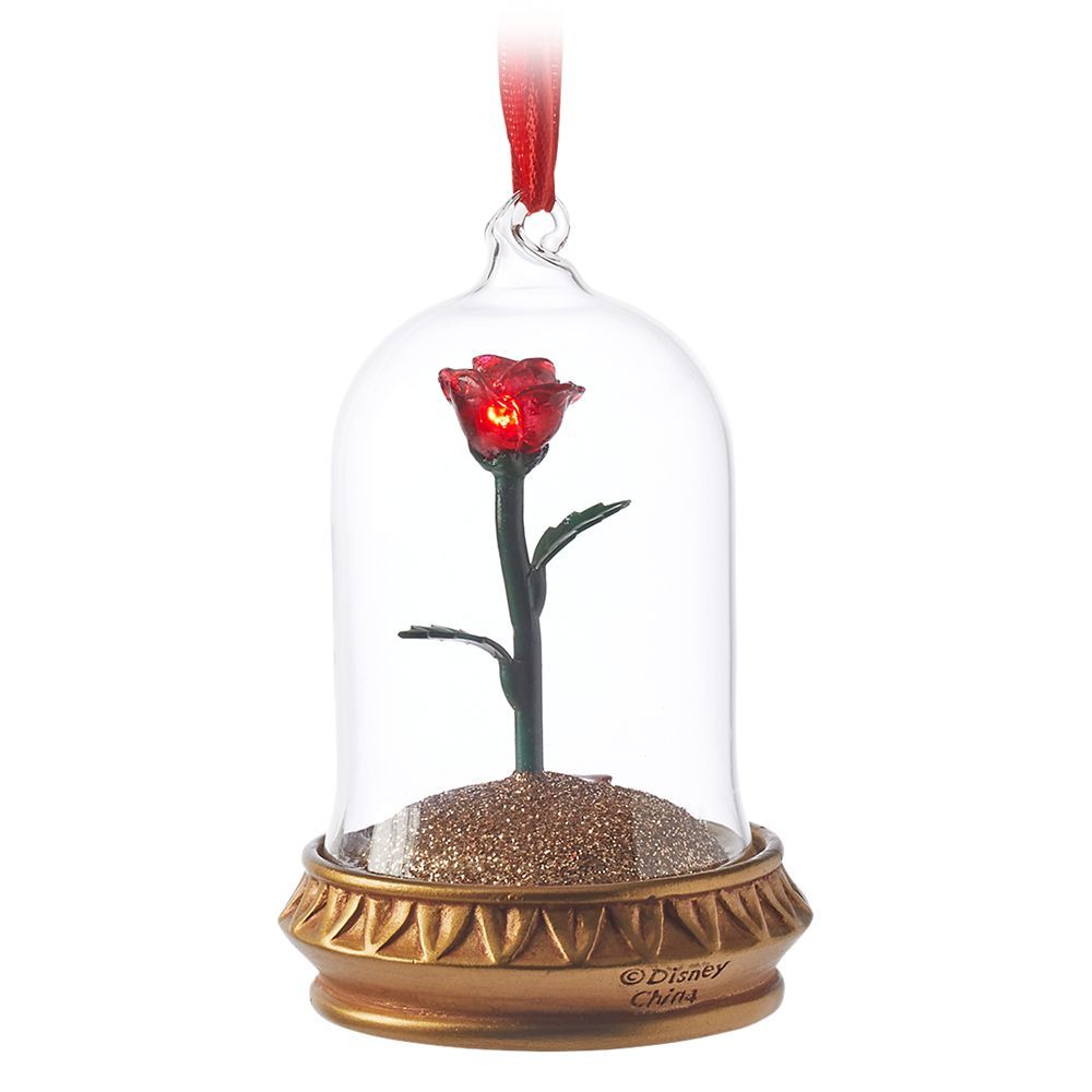 Enchanted Rose Light-Up Living Magic Sketchbook Ornament – Beauty and the Beast | Disney Store