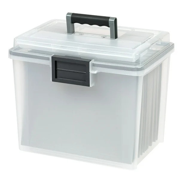 IRIS USA Letter Size Portable WEATHERTIGHT File Box, Clear | Walmart (US)