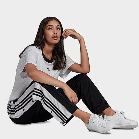 Adidas Women's Originals Adicolor Classics Adibreak Snap Track Pants in Black/Black Size Small Polye | Finish Line (US)