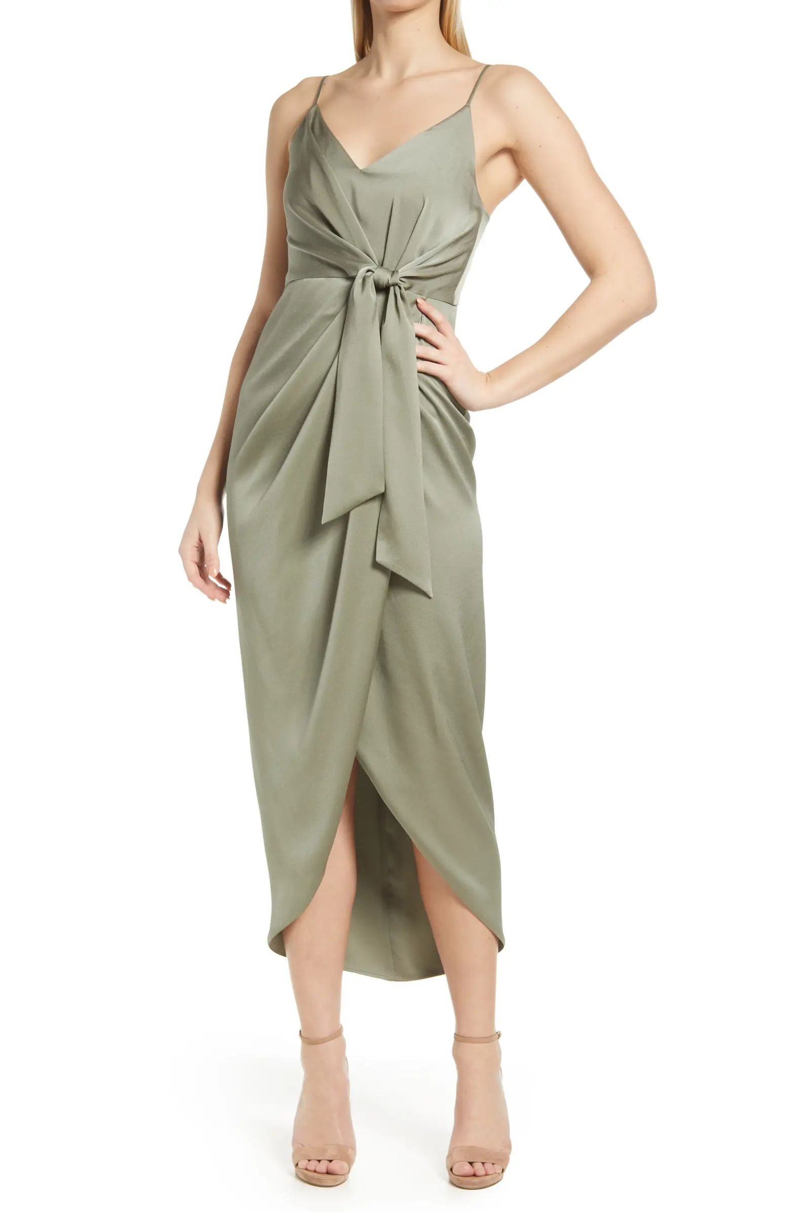 Shona Joy Luxe Tie Front Cocktail Dress | Nordstrom | Nordstrom