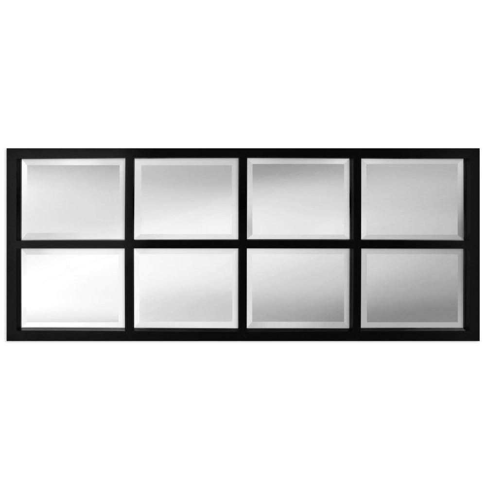 Kate and Laurel Large Rectangle Black Beveled Glass Contemporary Mirror (42 in. H x 17 in. W) | The Home Depot