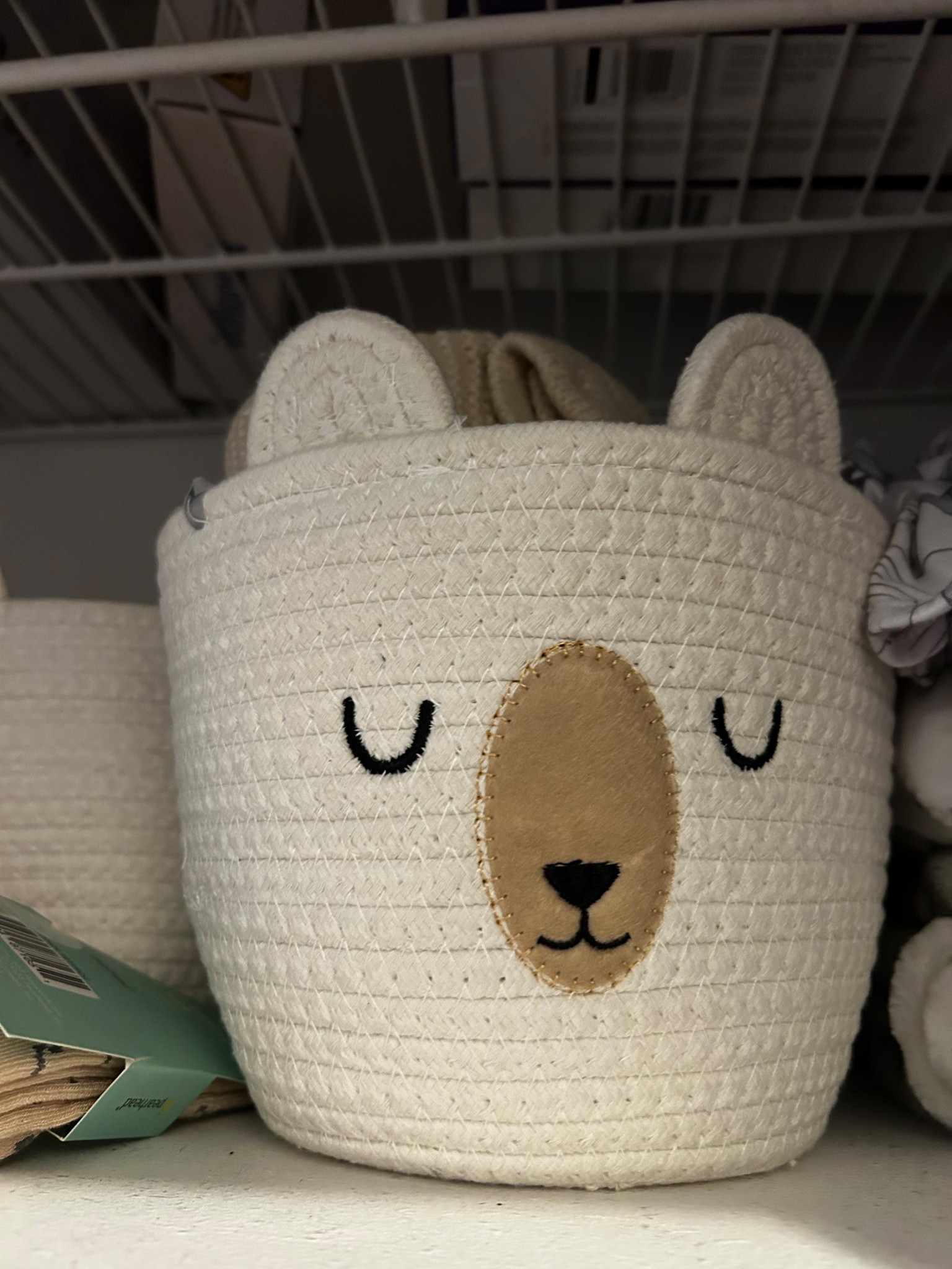 Such a cute cuddly bear basket to store baby stuff in 🧸🍼

#LTKBaby #LTKSpringSale #LTKFindsUnder50