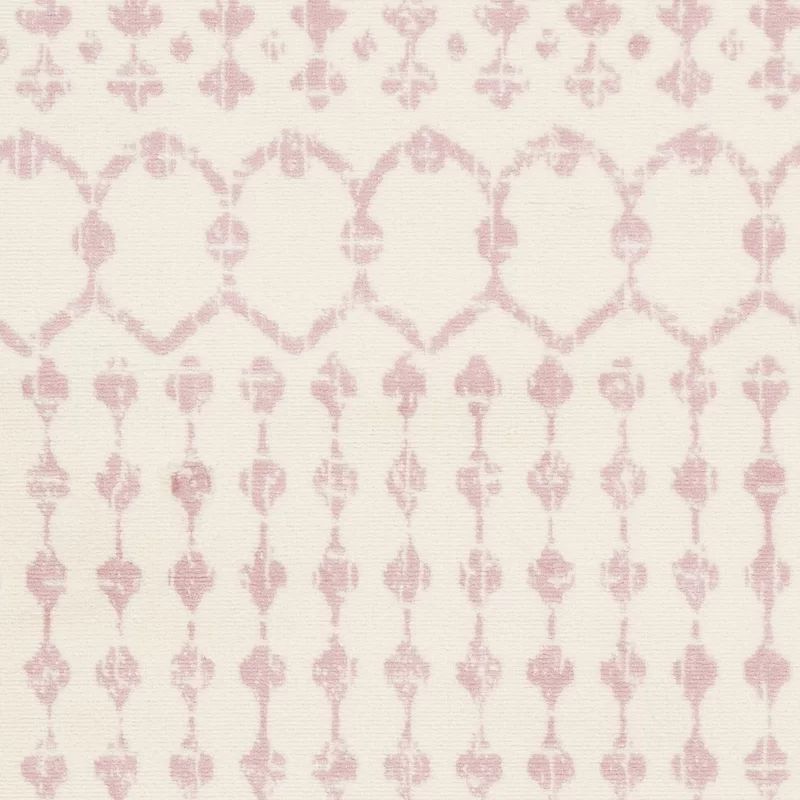 Windley Geometric Pink/Cream Area Rug | Wayfair North America