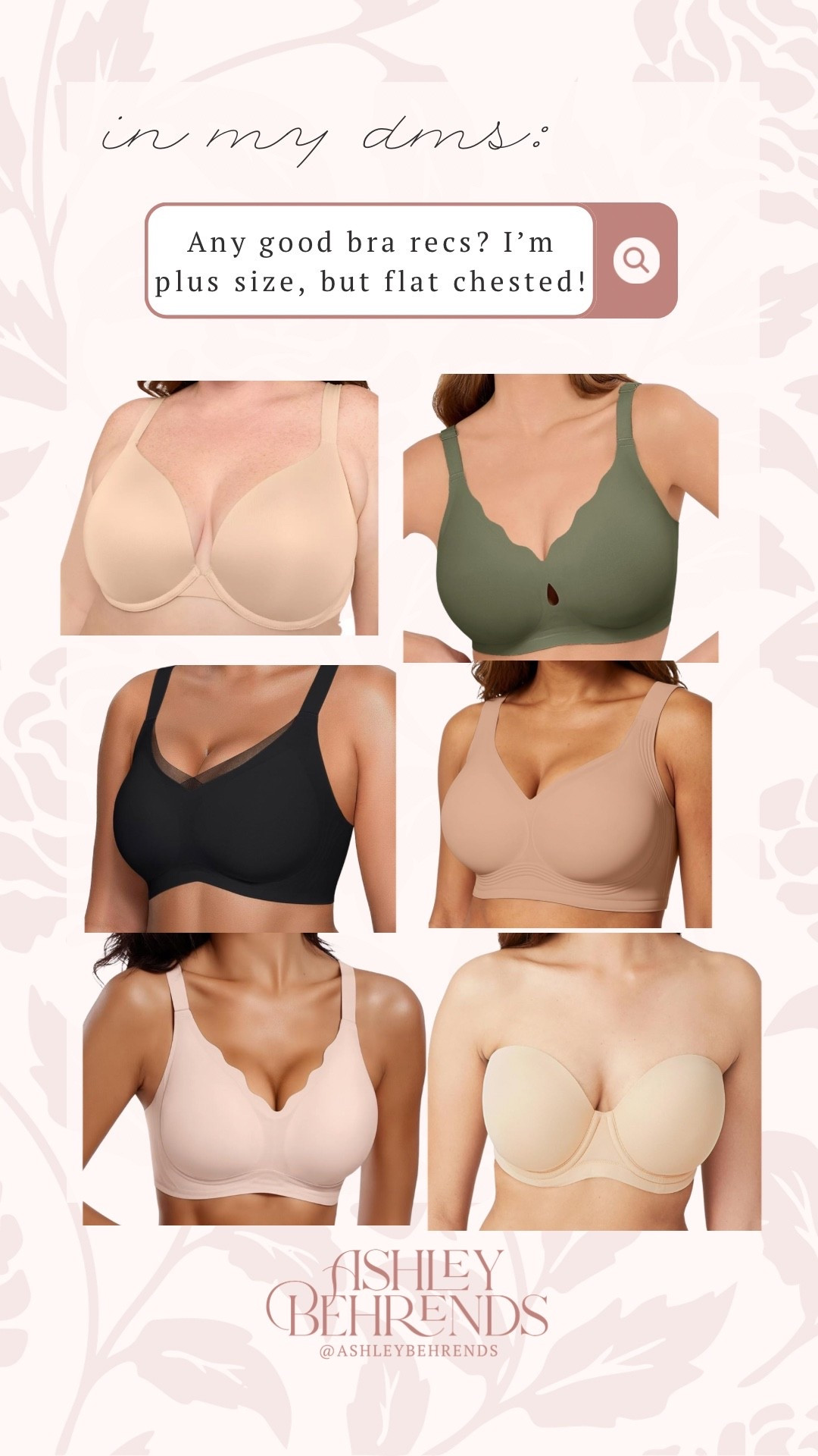 I’m a small busted curvy girl and these are my tried and true bras. I love requests that I get on items that I can recommend completely and feel confident in sharing with you. These are all comfy and keep the girls looking good. 
Undergarments, plus size bras 

#LTKPlusSize #LTKselfcare