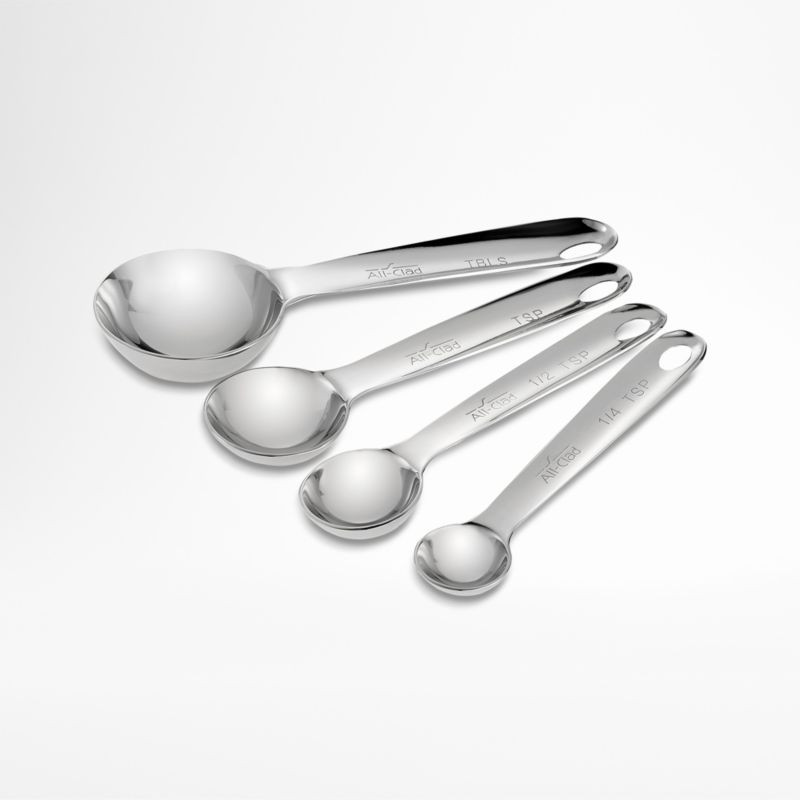 All-Clad Stainless Steel Measuring Spoons + Reviews | Crate & Barrel | Crate & Barrel