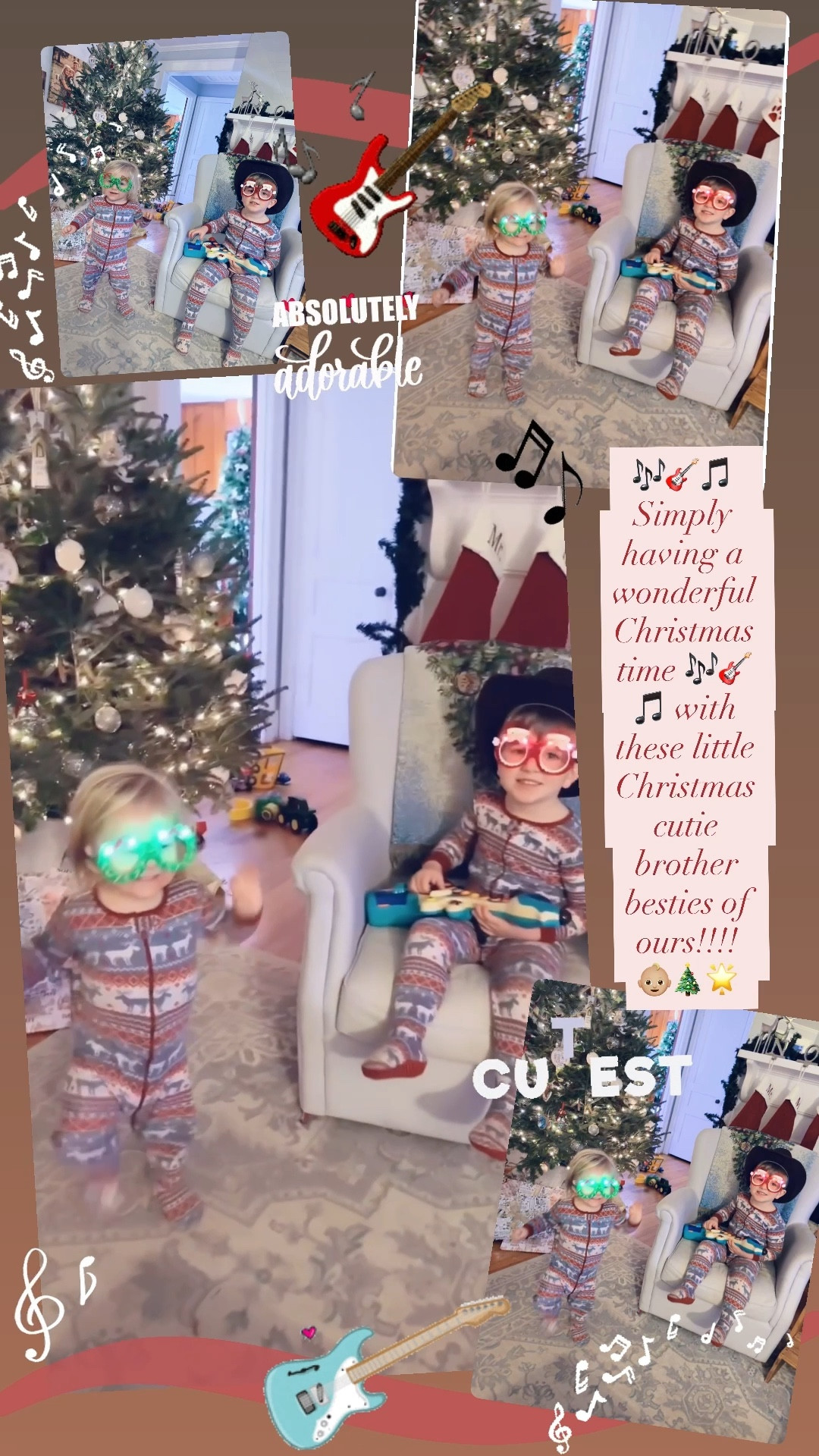 🎶🎸🎵 Simply having a wonderful Christmas time 🎶🎸🎵 with these little Christmas cutie brother besties of ours!!!! 
👶🏼🎄🌟

#LTKHoliday