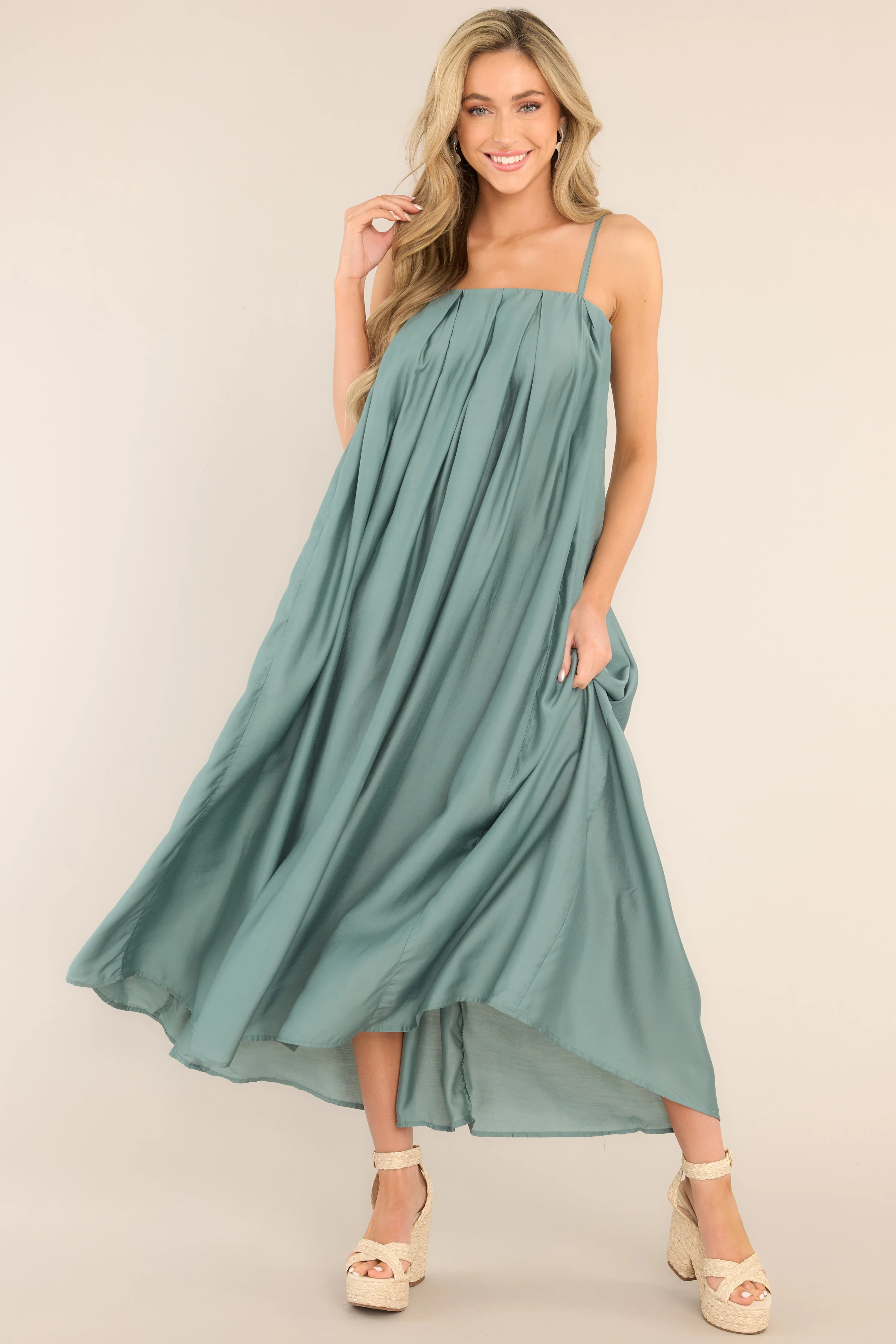 I Need Somebody Sage Green Maxi Dress | Red Dress