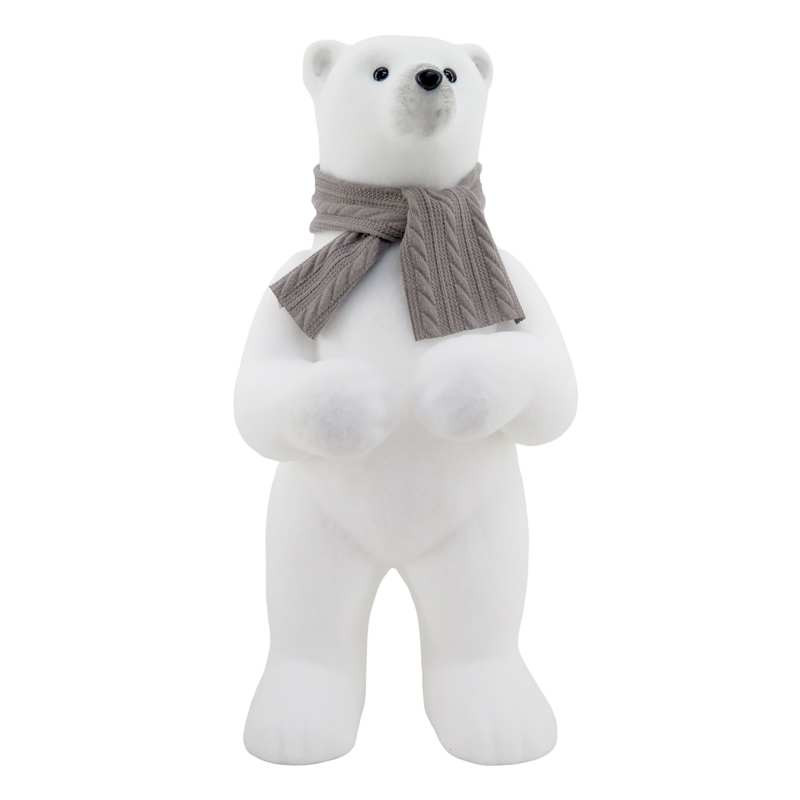 White Flocked Bear, 23.2" | At Home