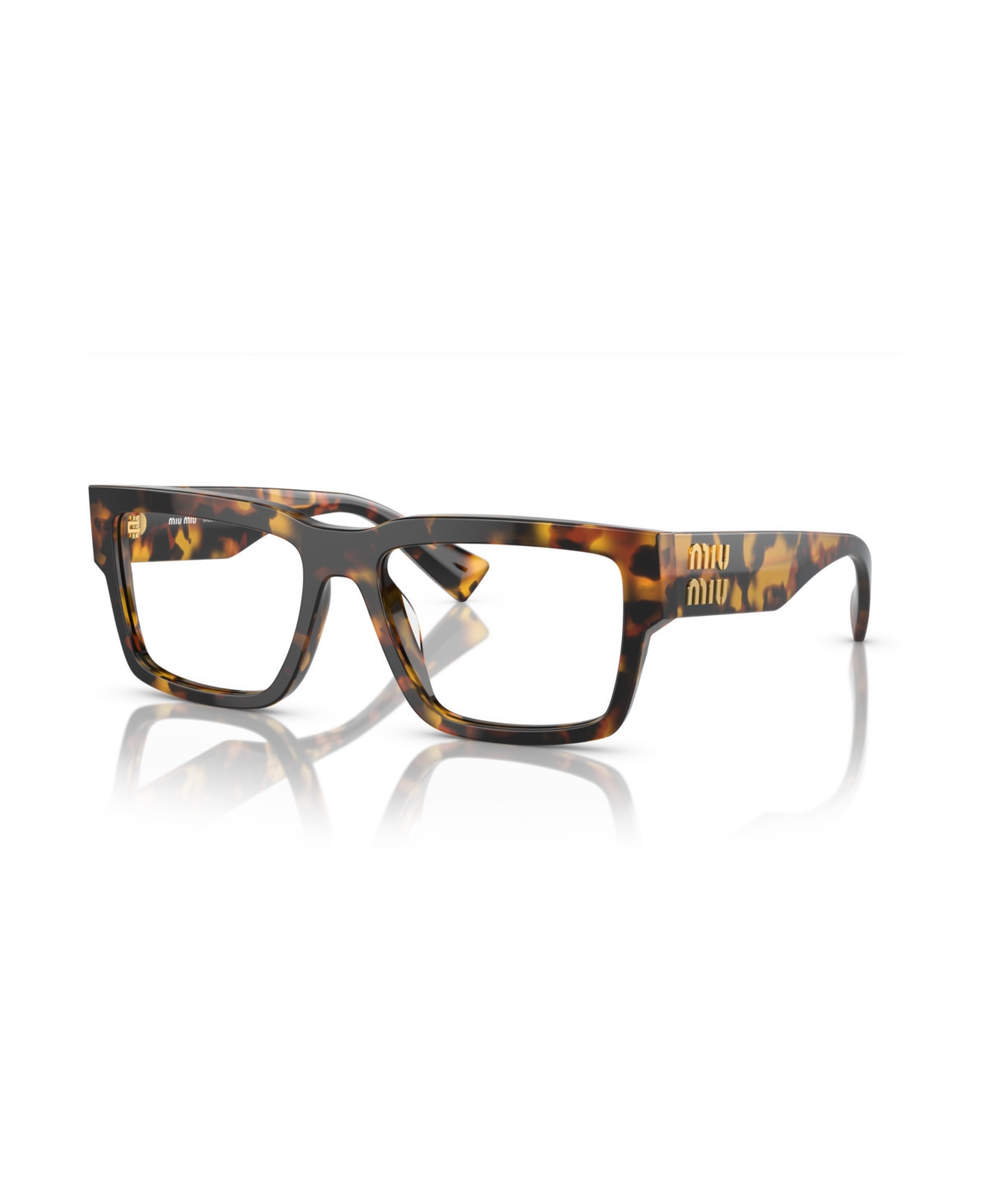 Miu Miu Women's Rectangle Eyeglasses, Mu 02XV - Honey Tortoise | Macy's