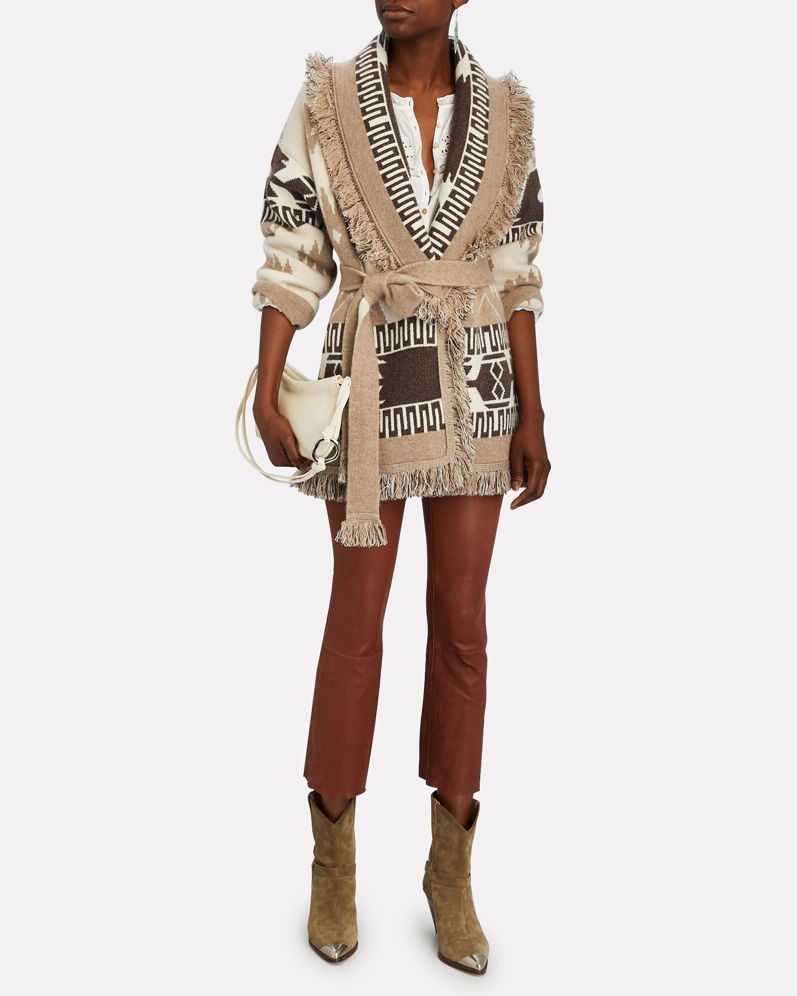 Crop Flare Leather Leggings | INTERMIX