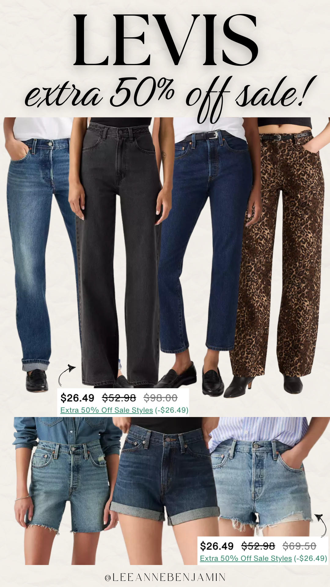 Extra 50% off sale items at LEVIS! Such high quality denim for the most incredible prices!  

 #LTKgrwm #LTKmomlife #LTKSaleAlert