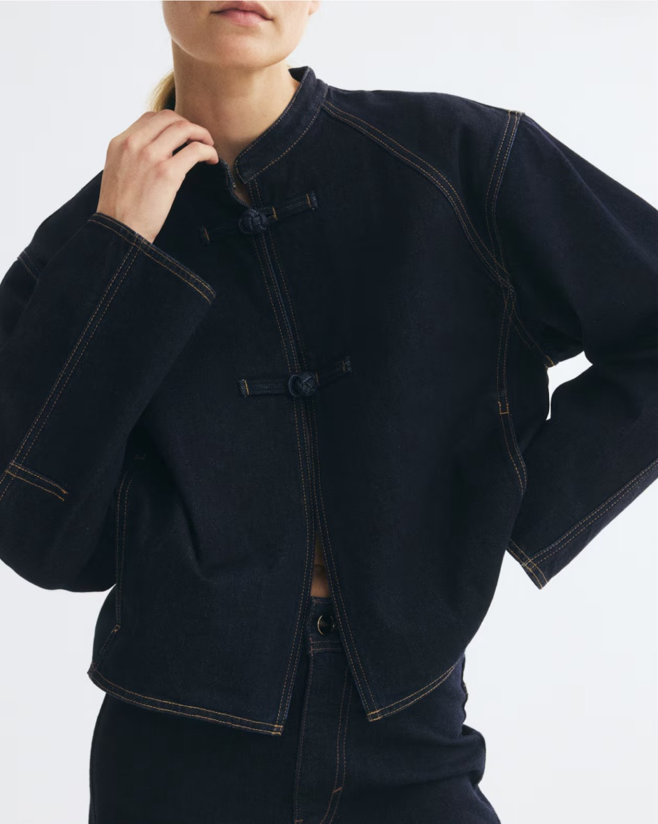 Denim jacket with frog closures

#LTKSeasonal