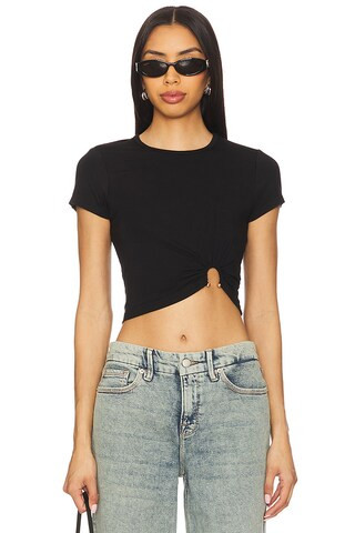 Good American Stretch Jersey Top in Black001 from Revolve.com | Revolve Clothing (Global)