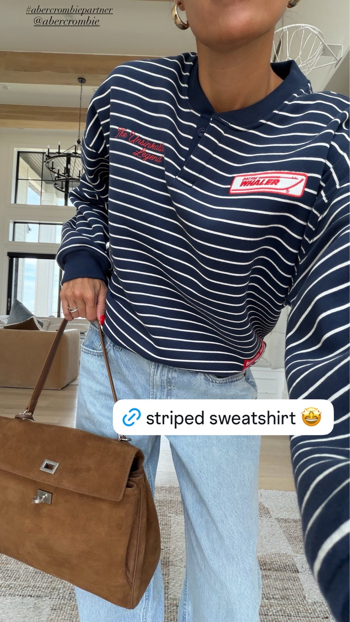 Loving this striped sweatshirt! I’m wearing size small 

#AbercrombiePartner @abercrombie

#LTKootd #LTKSaleAlert #LTKSeasonal