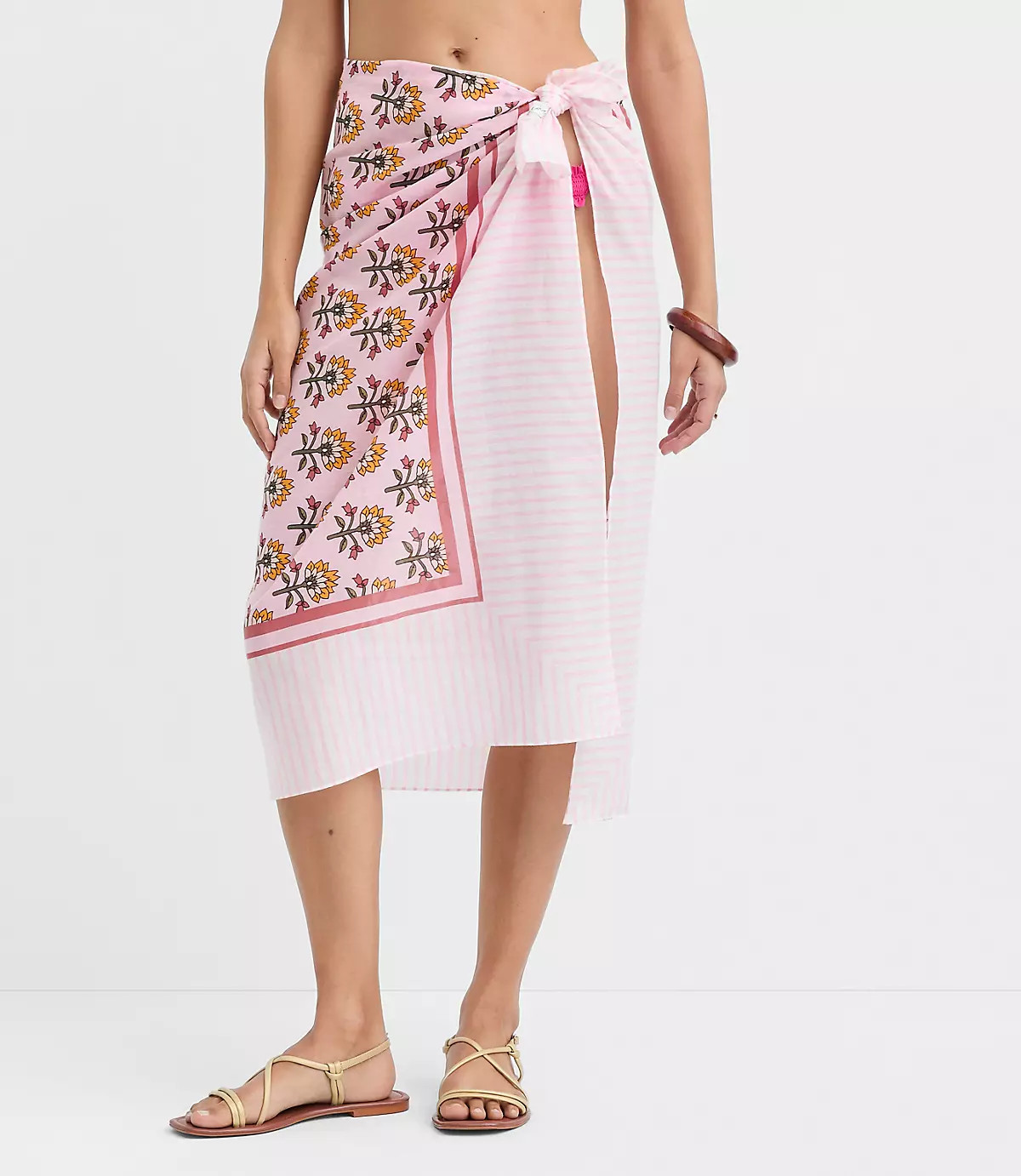 LOFT Beach Garden Stripe Sarong | LOFT