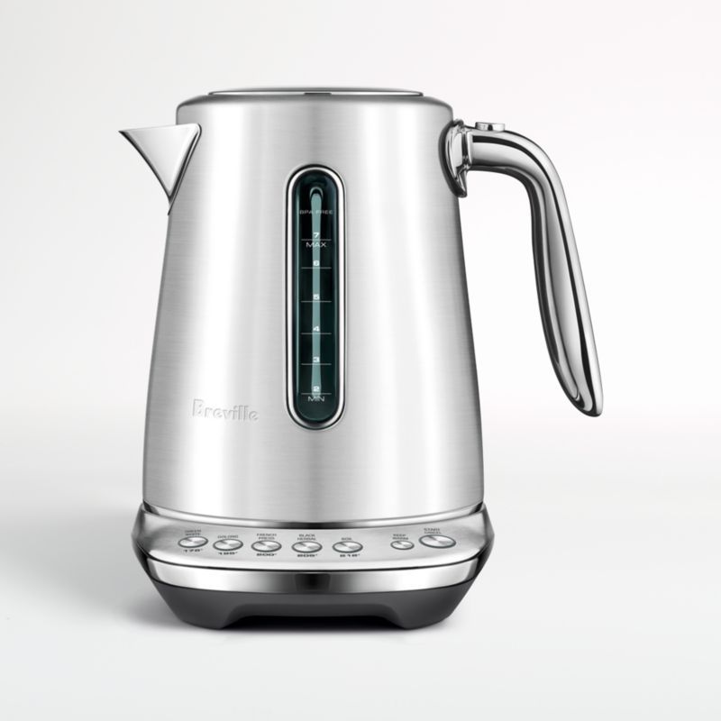 Breville Brushed Stainless Steel Luxe Smart Tea Kettle + Reviews | Crate & Barrel | Crate & Barrel