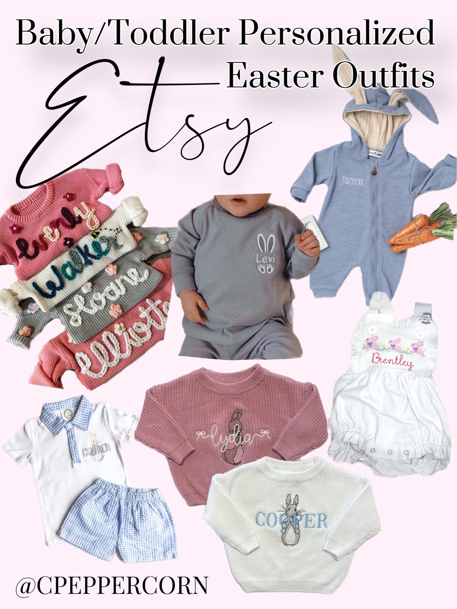 Etsy Personalized Baby & Toddler Easter Outfit Ideas🐰✨

Small shop
Easter
Easter bunny
Toddler style
Spring
Baby style

#LTKkids #LTKSeasonal #LTKfamily
