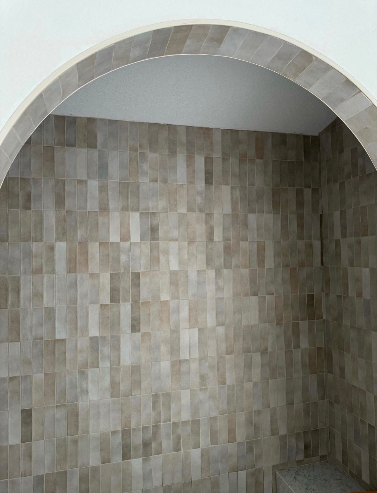 This tile 🤌🏼

Bathroom 
Modern 
Organic
Mediterranean 
Taupe 


#LTKHome #LTKdayinmylife #LTKOver40