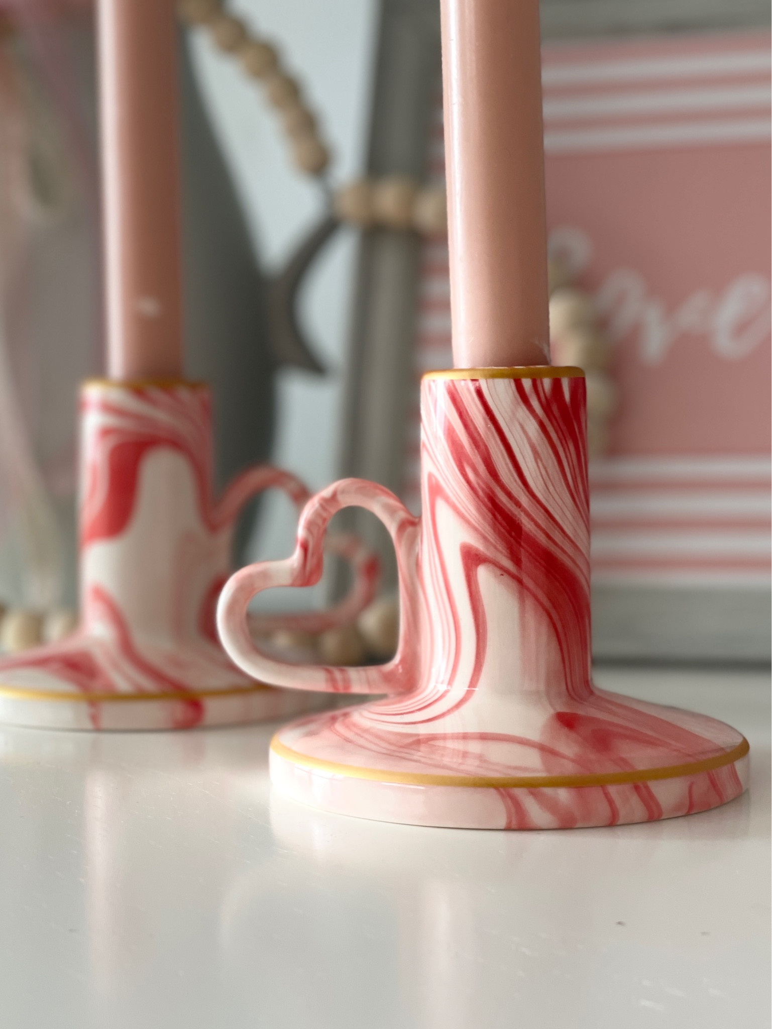 How cute are these heart candle holders from Target?! These are the matching set for the marbled heart dish. I think they are absolutely precious 💗 Valentine’s Day decor 

#LTKhome #LTKSeasonal #LTKover40