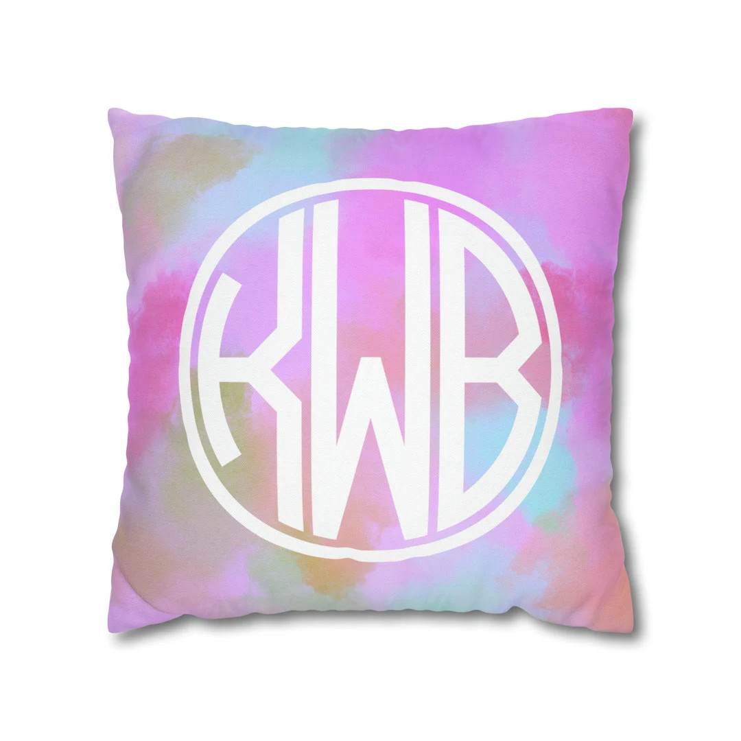 Monogram Pillow, Initial Pillow, Letter Pillow, Colorful Pillow Cover - Etsy | Etsy (US)