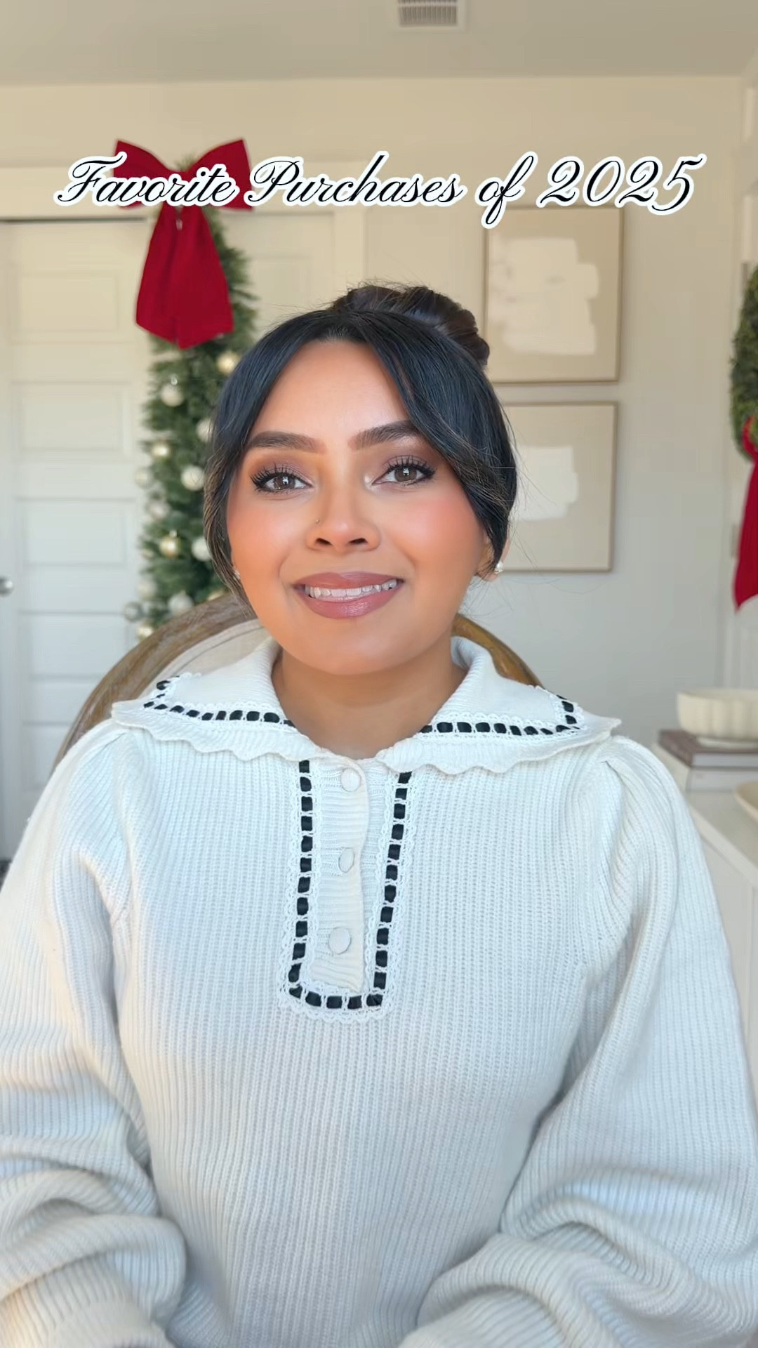 2025 Favorites & Best Sellers!
For reference: I’m 5’0, 32b bra size, and 2/26 in bottoms, pear shaped. 
*Everything I share is unaltered! TTS means true to size. Between size 5-6.6 in shoes

White tee size xs petite TTS
Bra size 32b TTS - CODE: HONEYSWEETXSPANX for 15% off  + free shipping, excluding sales 
Jeans size 0 regular and 0 petite - I size down a size in this brand. Use code KUT15 for 15% off 
Cashmere pullover size xs TTS
Brown coat size xs petite TTS
Leggings size medium regular length - I size up a size and prefer the normal length
Sweatshirt size xs TTS
Sweater I’m wearing with the black collar trim size xs TTS


#LTKSaleAlert #LTKFindsUnder100 #LTKPetite